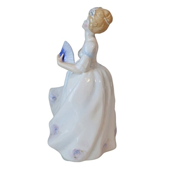 Vintage Royal Staffordshire Figurine Lady With Fan "Eugenie" Hand Painted - Picture 4 of 5